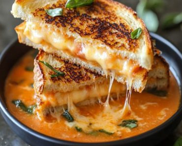 👉Tomato Basil Soup with Grilled Cheese