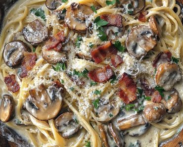 👉Creamy MushroomBaconSpaghetti