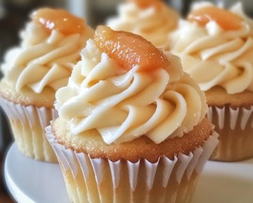 👉Honey Peach Cream Cheese Cupcakes