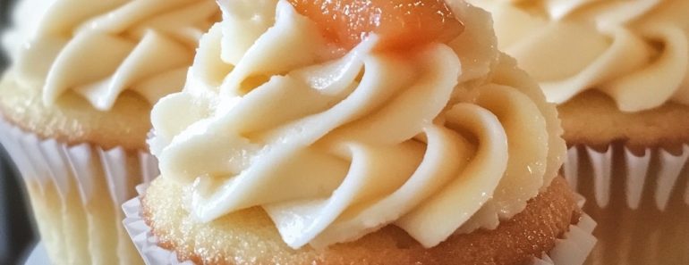 👉Honey Peach Cream Cheese Cupcakes