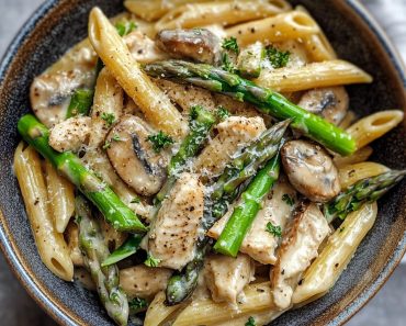 👉CreamyMushroom and Asparagus ChickenPenne