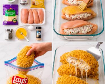 Lay’s-Crusted Bacon Cream Cheese Stuffed Chicken