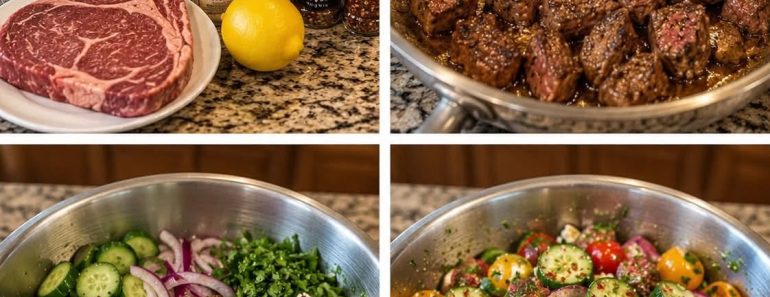 Steak & Cucumber Salad