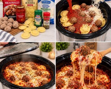 Crockpot Meatball & Cheese Ravioli