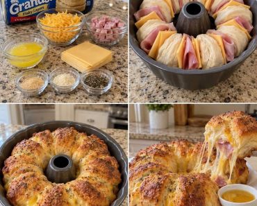 Cheesy Ham & Biscuit Ring
