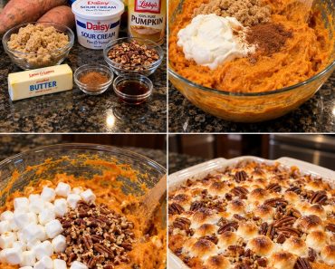 Sweet Potato Pumpkin Casserole with Pecans and Marshmallows Sweet Potato Pumpkin Casserole with Pecans and Marshmallows