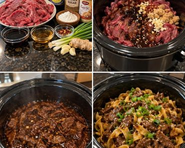 Crockpot Mongolian Beef & Noodles