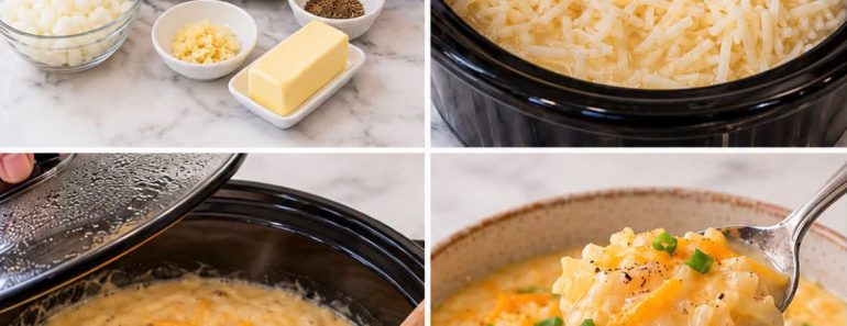 Creamy Cheddar Hashbrown Potato Soup